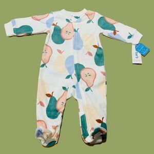 Soft Footed PJ Fruit Onesie 6 Months by Carters NEW
